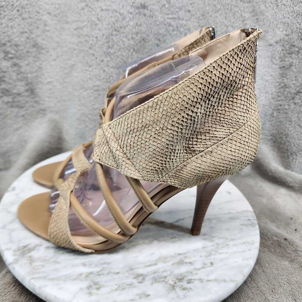 Calvin Klein Shoes Womens Size 9 Tan Peep Toe Sandals *GUC*